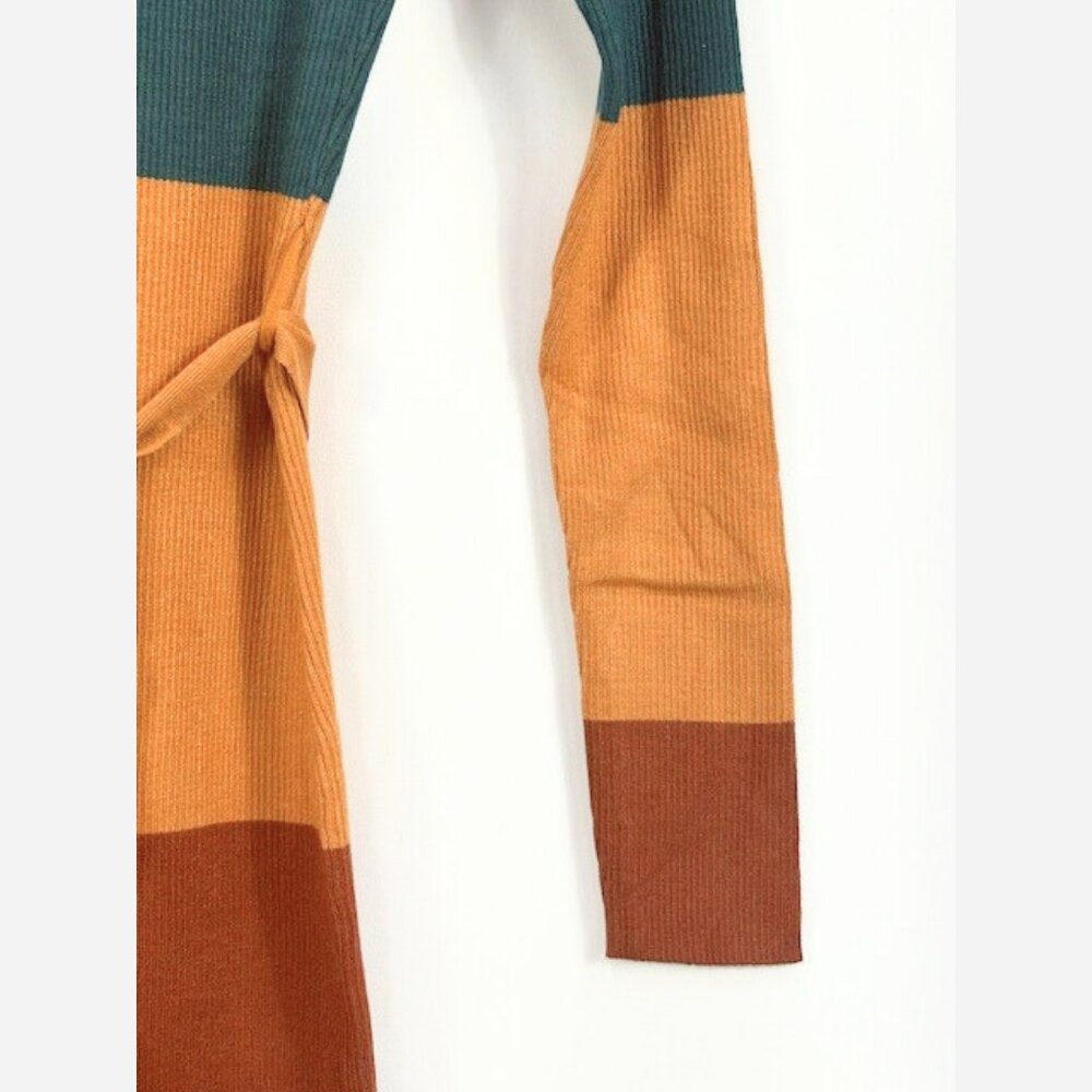 Elegant Color Block Midi Dress - Picture 9 of 9